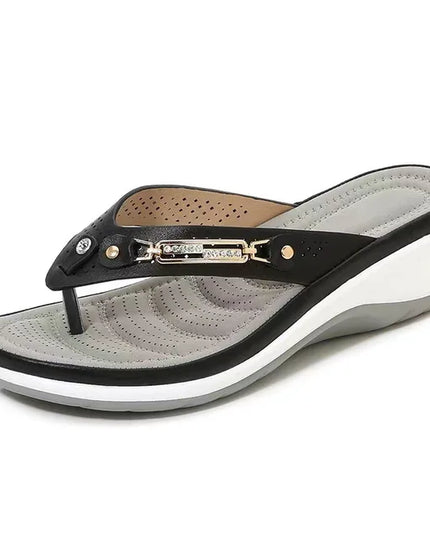 Iza™ Orthopedic Summer Sandals with Soft Footbed Black Sandals