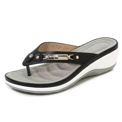 Iza™ Orthopedic Summer Sandals with Soft Footbed Black Sandals