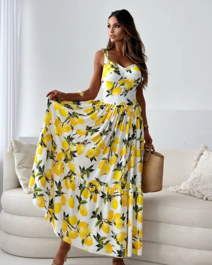 Imani™ | Lemon Spaghetti Strap Summer Dress Dresses