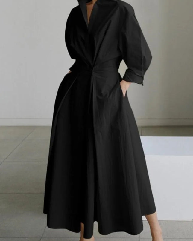 Celestia™ | Elegant Maxi Dress Black Dresses