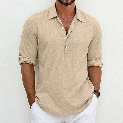 Colin™ | Summer Breeze Cotton Shirt Khaki