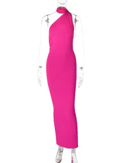 Hugcitar One‑Shoulder Ruched Maxi Dress Dresses