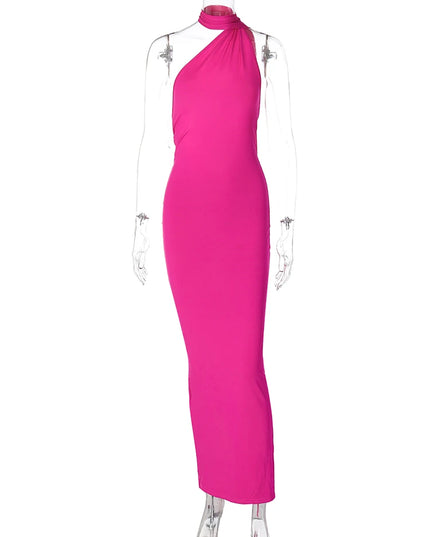 Hugcitar One‑Shoulder Ruched Maxi Dress Dresses