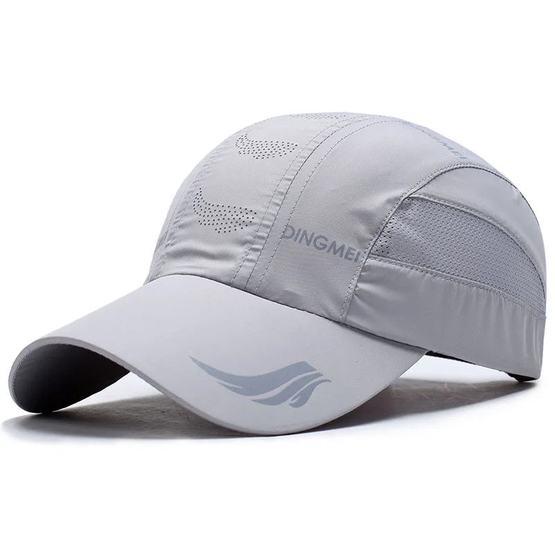 Quick‑Dry Mesh Sports Cap Gray 56-60cm Hats