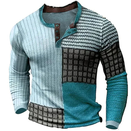 Stylish Retro Sweater Light Blue Men's Sweaters
