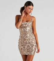 Marilyn | Sequin Mini Dress Gold Dresses