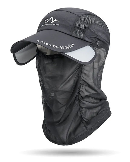360° Portable Fishing Sun Hat Dark Gray Hats