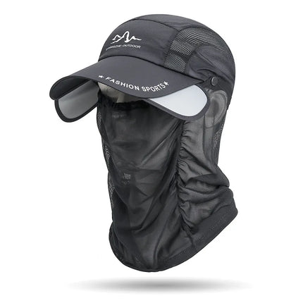 360° Portable Fishing Sun Hat Dark Gray Hats
