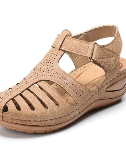 Woman Summer Vintage Orthopedic PU Leather Sandals Shoes & Sandals