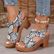 Sasha - Summer Sandals Snake print Sandals
