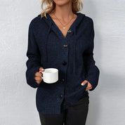 Women’s Knit Hooded Cardigan Cardigan