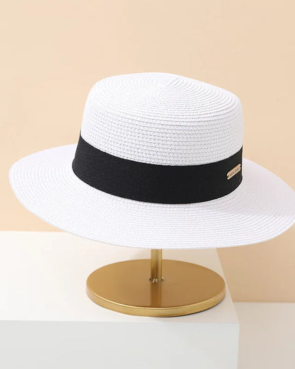 Elegant Summer Straw Hat for Women white Hats