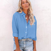 Rachel | Casual Blouse Light blue Blouse
