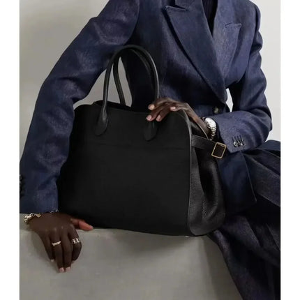 Henna™ | Everyday Go to Shopper Bag Plain Black Bag