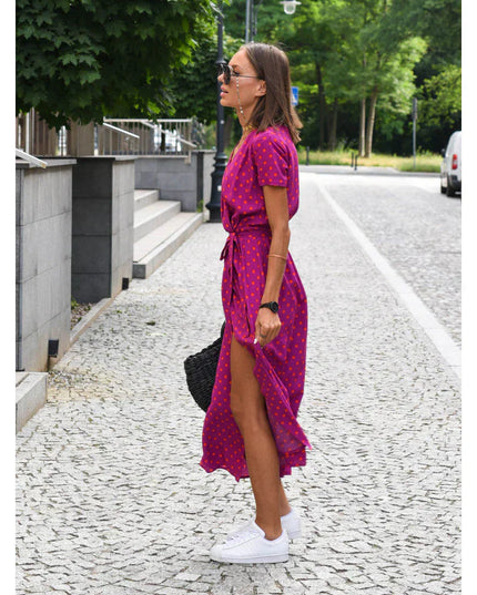 Lara™ | Stylish V-neck Sexy Split Dress Dress