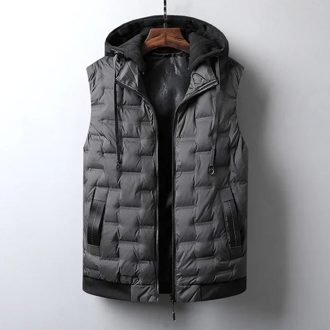 Roan | Hooded Vest GREY Coats & Jackets