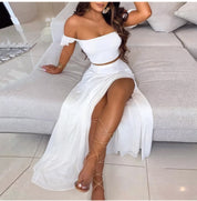 Boho Chic Ensemble Two Piece Set White