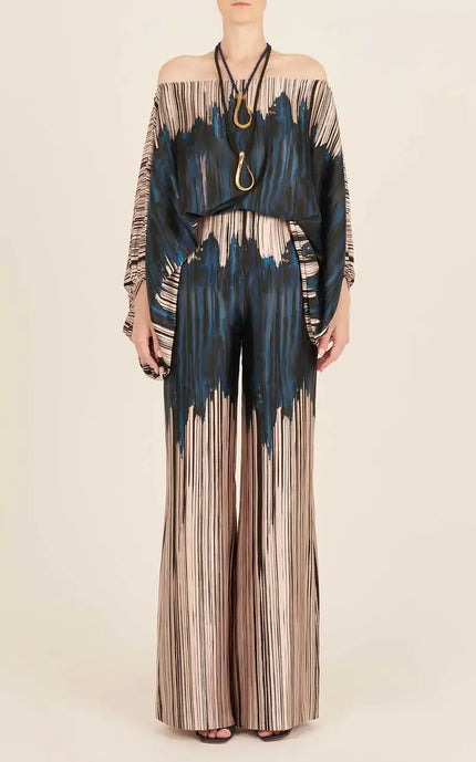 Lilie | Colorful two-piece set Golden blue Two Pieces Sets