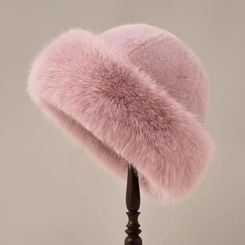 Eleganza Fiorentina Fur Hat Pink Hats