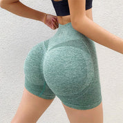 High-Waist Push-Up Fitness Shorts green Shorts
