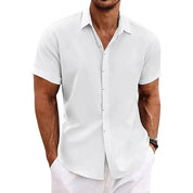 Men’s Luca Summer Linen Shirt White Shirts