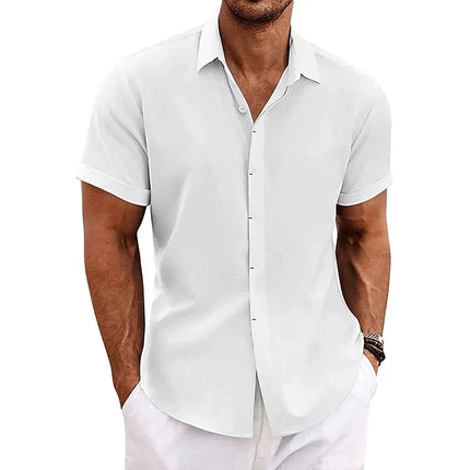 Men’s Luca Summer Linen Shirt White Shirts