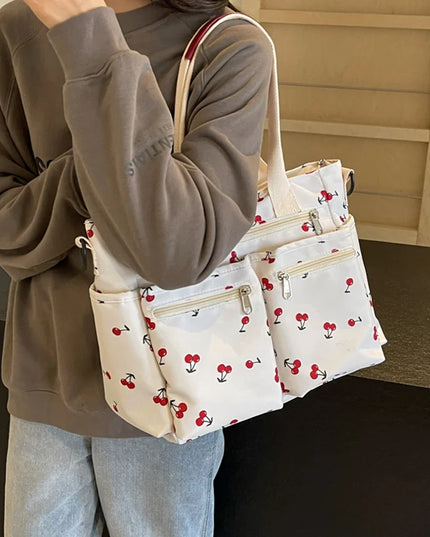 Camari™ | Cherry On Top Tote Beige Bag