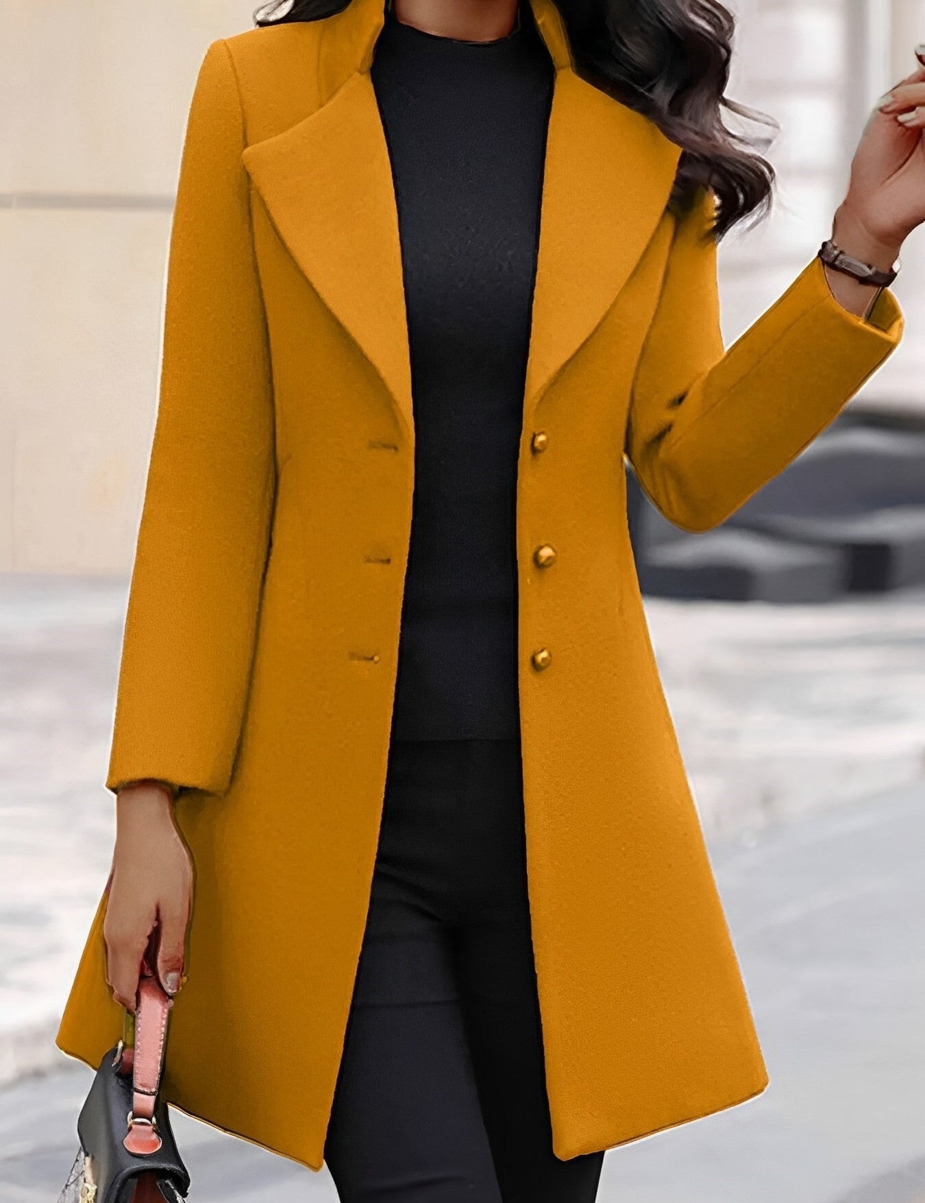Women's Slim-Fit Blazer Yellow Blazer