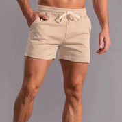 Men's Cotton Fitness Sports Shorts Khaki Shorts