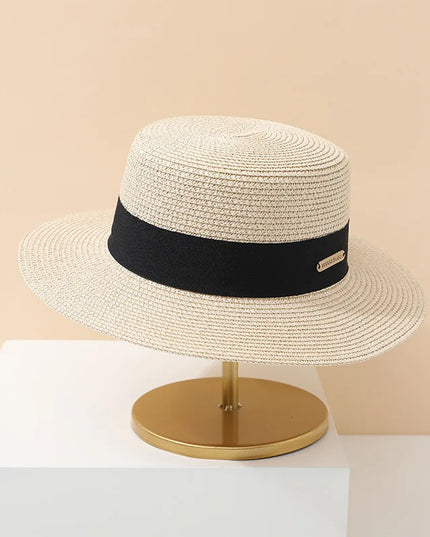 Elegant Summer Straw Hat for Women beige Hats
