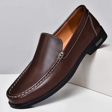 VERONA LEATHER LOAFERS Chestnut Brown