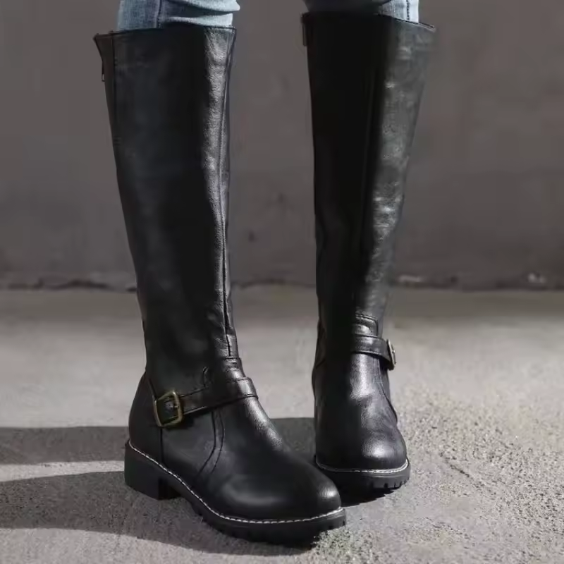 Women Leather Knee High Boots Boots