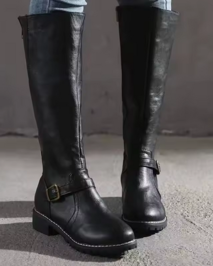 Women Leather Knee High Boots Boots
