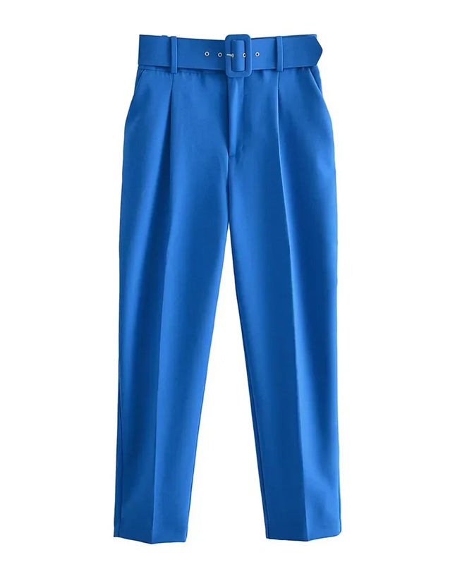 Melanie | Chic office trousers Blue Kleding