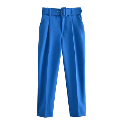 Melanie | Chic office trousers Blue Kleding