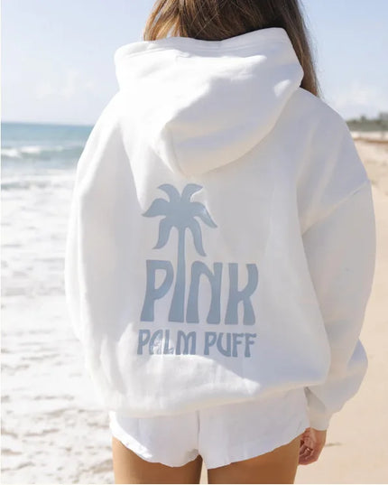 Professional DING Z Cross-border European Style Drop Shoulder Coconut Hoodie EVERYTHING COMES IN SKY BLUE