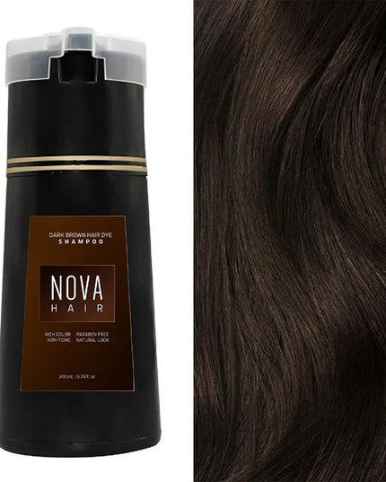 NovaHair Instant Dye Shampoo Dark brown (200ml) beauty