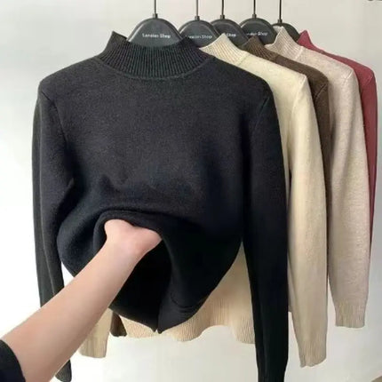 Elegant Knitted Turtleneck Sweater Black Turtleneck Sweater