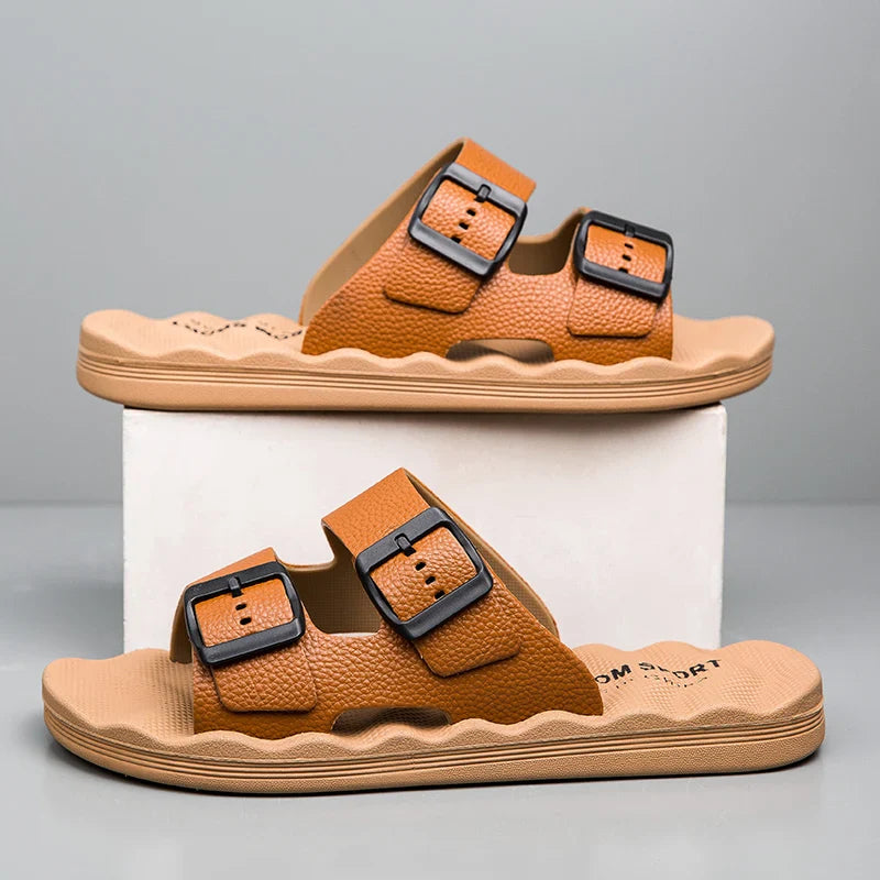 Delmar Comfort Slides Brown Sandals