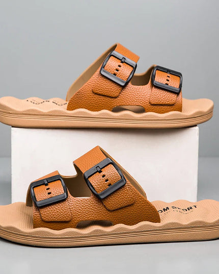 Delmar Comfort Slides Brown