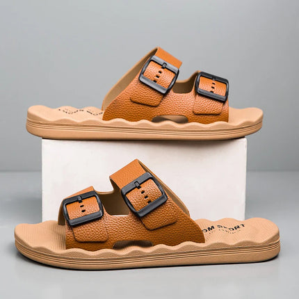 Delmar Comfort Slides Brown