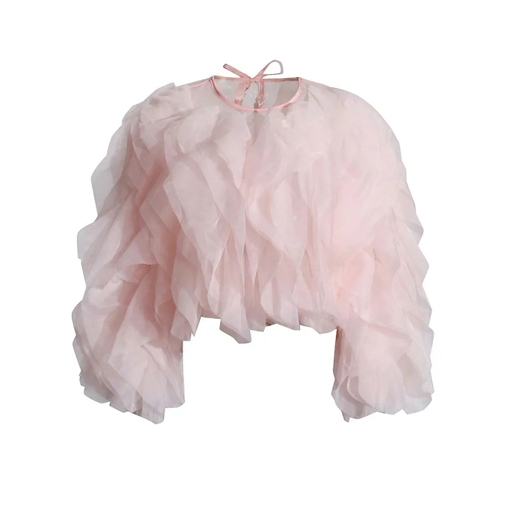 Karissa | Elegant Ruffles Sleeved Blouse Blouse
