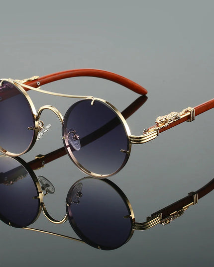 "Panther" Vintage Sunglasses Deep Grey Sunglasses