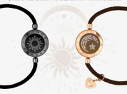 Sun and Moon totwoo Love Bracelets,Long Distance Relationship touch Light up & Vibrate Bracelets for Couples, Gifts Jewellery