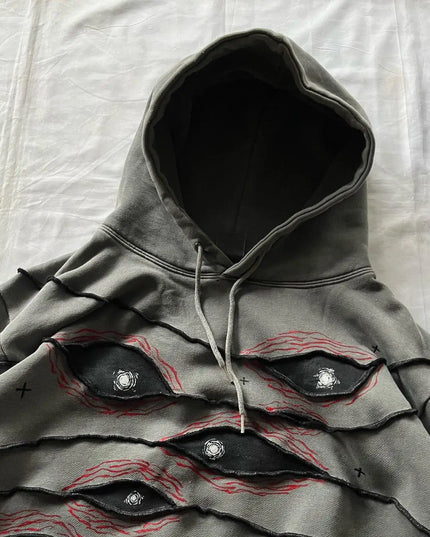 Harajuku Retro Patchwork Hoodie Hoodie