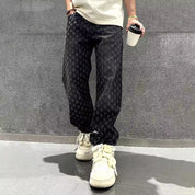 Premium Jacquard Denim Jeans Dark gray Pants