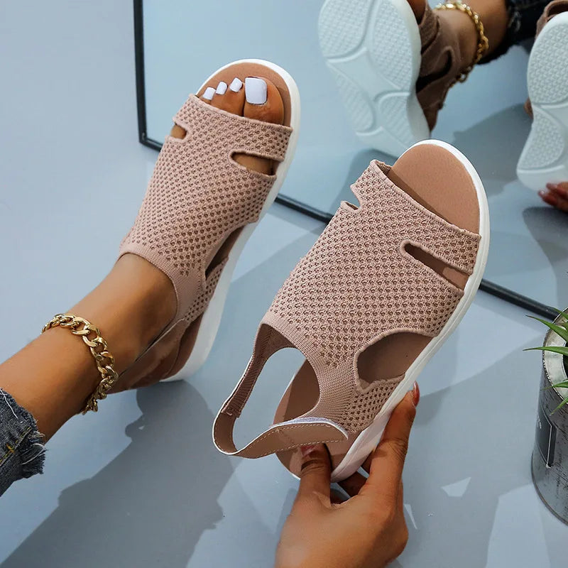 Ellery™ | Open Toe Orthopedic Sandals Apricot Shoes & Sandals