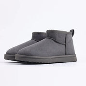 Warm Fuzzy Snow Boots for Winter Grey Fuzzy Snow Boots
