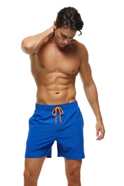 Men's Quick-Dry Swim Trunks with Zipper Pockets Deepblue Shorts