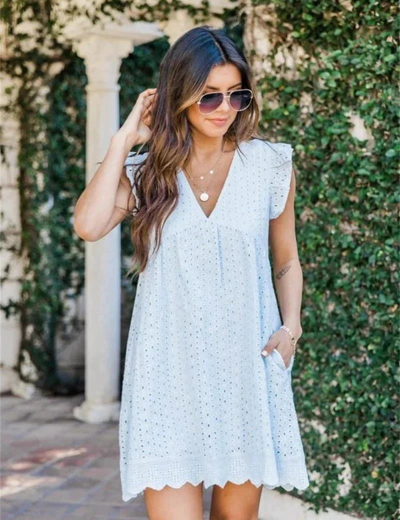 Divine™ | Luxury Lace Romper Dress White Dresses